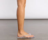 Sweet Gurl – Jelly – Sandalen mit Strass-Schleife